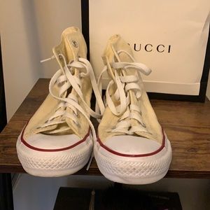 cream colored converse